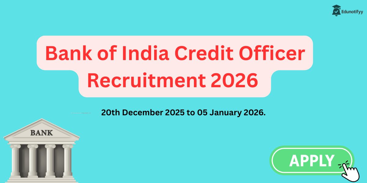 Bank of India Credit Officer Recruitment 2026