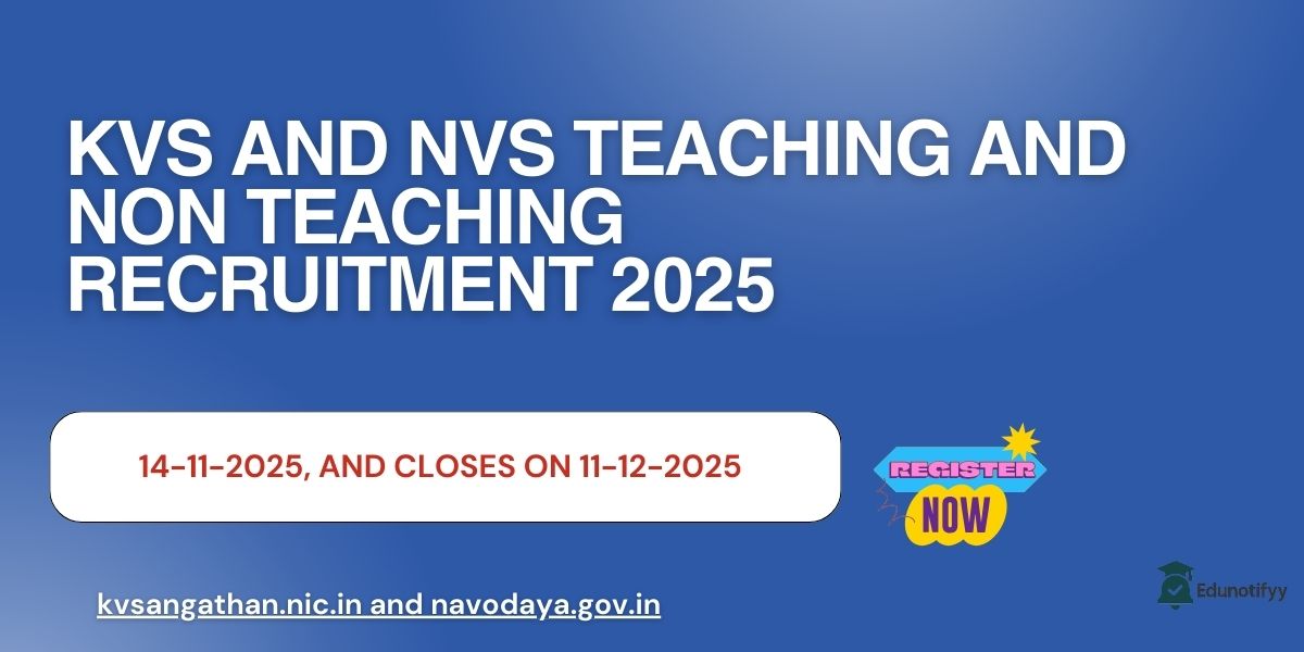 KVS and NVS Teaching and Non Teaching Recruitment 2025