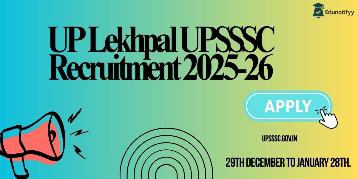 UP Lekhpal UPSSSC Recruitment 2025-26