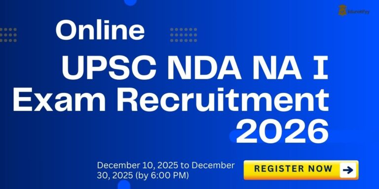 UPSC NDA NA I Exam Recruitment 2026