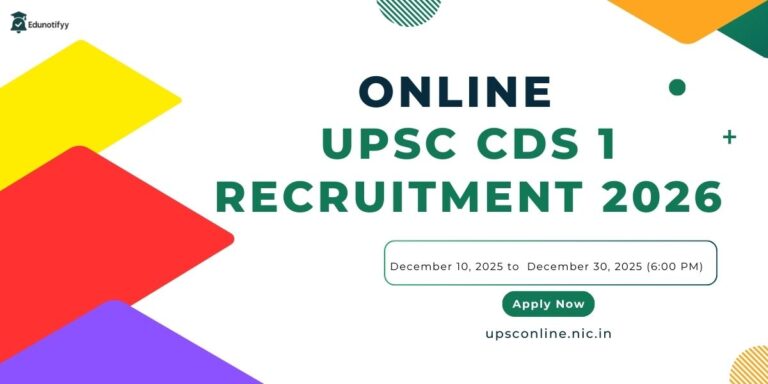 UPSC CDS 1 Recruitment 2026